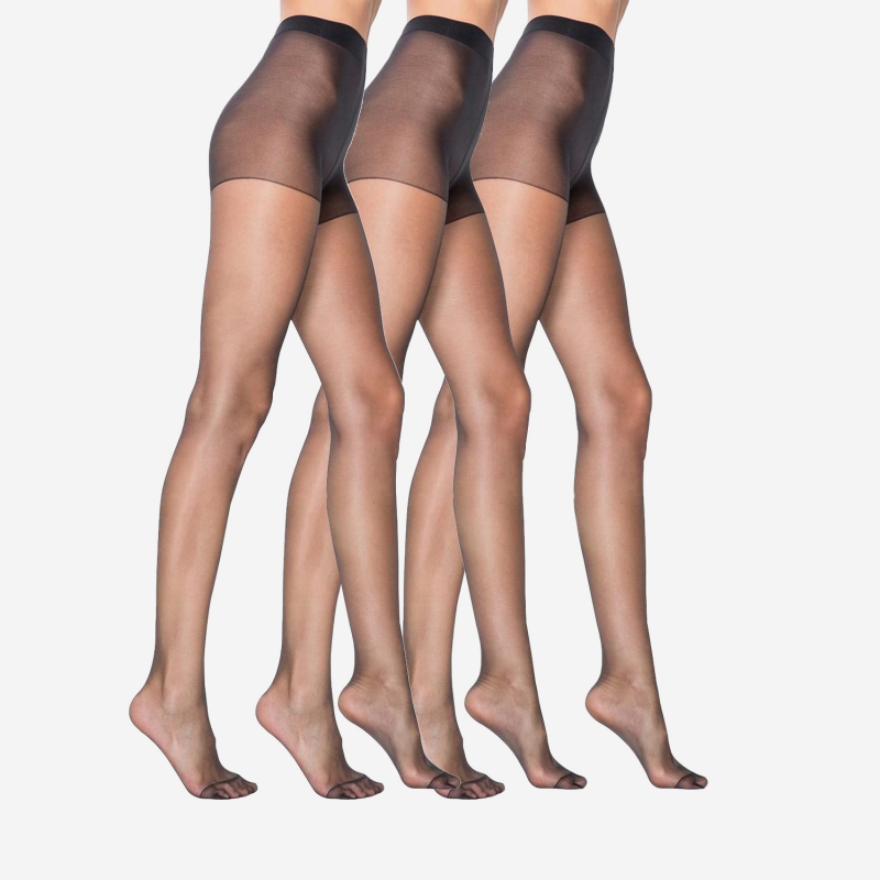 3-Pack Super 15 DEN panty ZWART